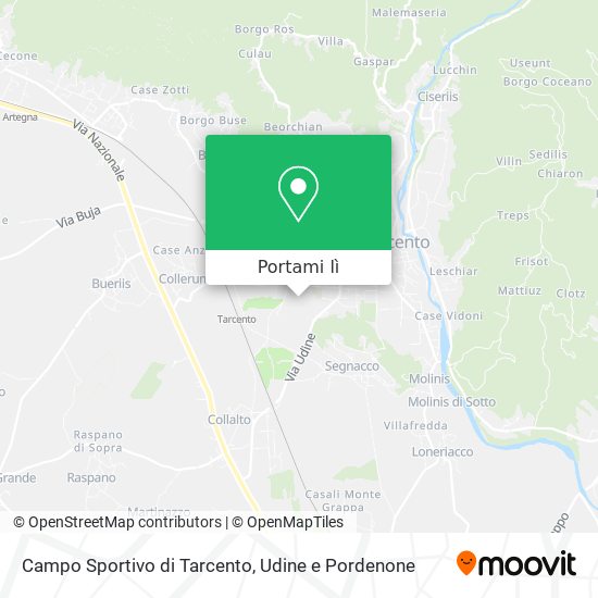 Mappa Campo Sportivo di Tarcento