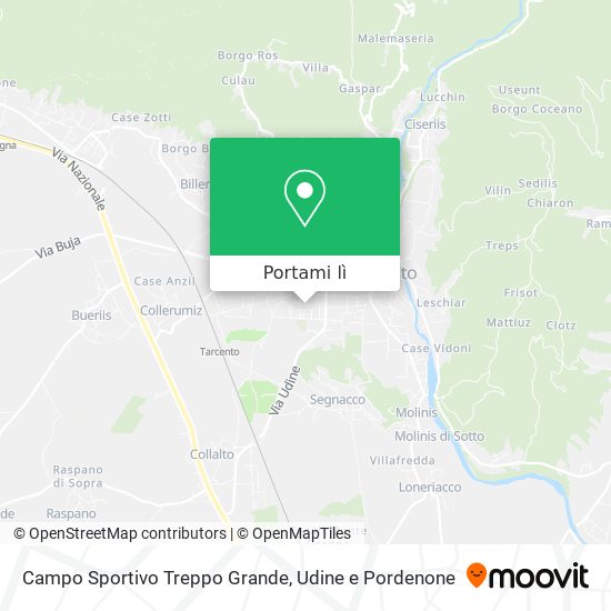 Mappa Campo Sportivo Treppo Grande