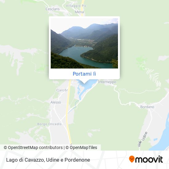 Mappa Lago di Cavazzo