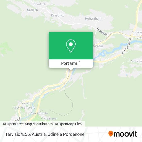 Mappa Tarvisio/E55/Austria