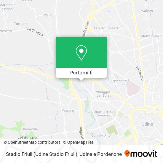 Mappa Stadio Friuli (Udine Stadio Friuli)