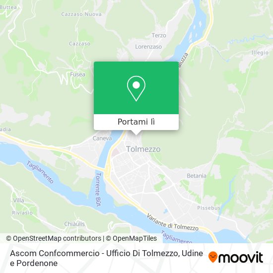Mappa Ascom Confcommercio - Ufficio Di Tolmezzo