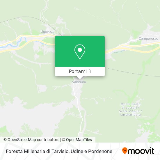 Mappa Foresta Millenaria di Tarvisio