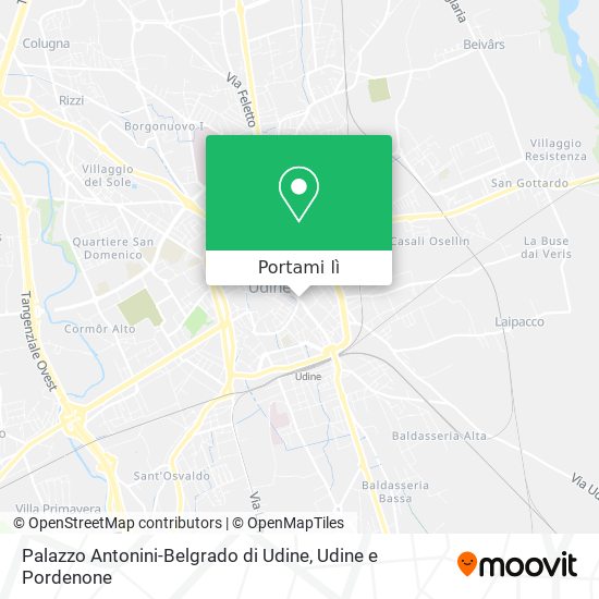 Mappa Palazzo Antonini-Belgrado di Udine