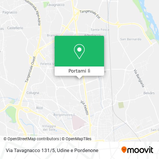 Mappa Via Tavagnacco 131/5
