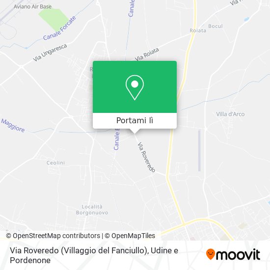 Mappa Via Roveredo (Villaggio del Fanciullo)