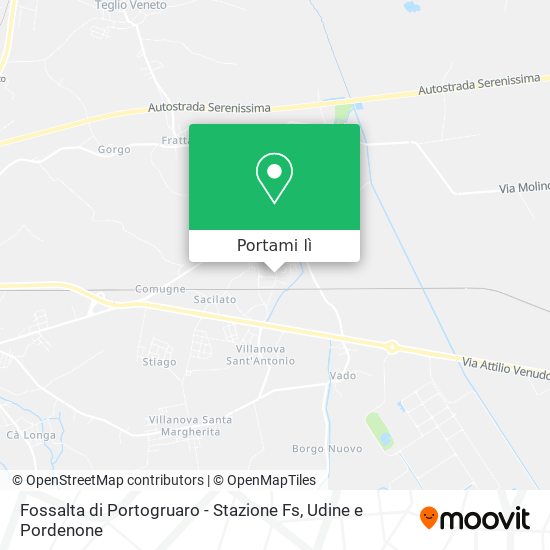 Mappa Fossalta di Portogruaro - Stazione Fs