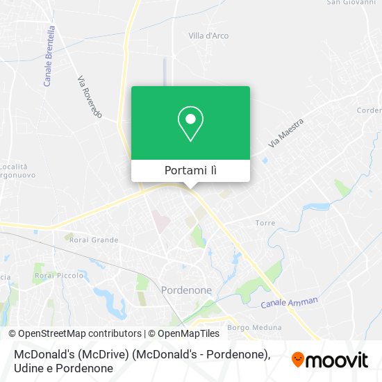 Mappa McDonald's (McDrive) (McDonald's - Pordenone)