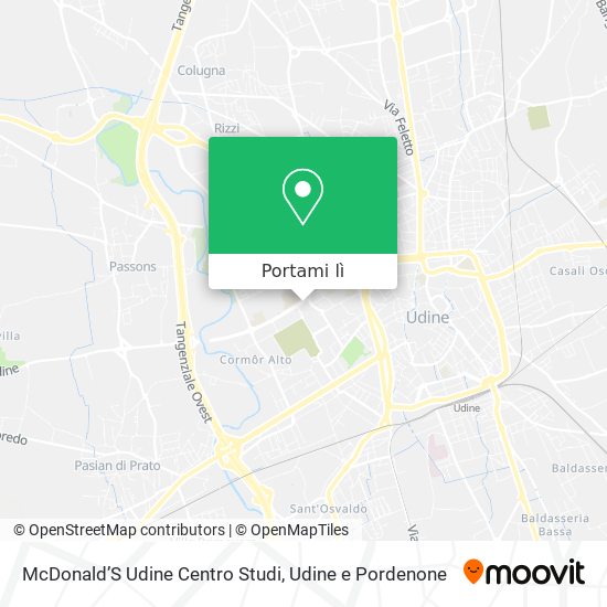 Mappa McDonald’S Udine Centro Studi