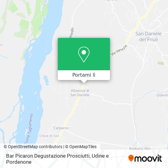 Mappa Bar Picaron Degustazione Prosciutti