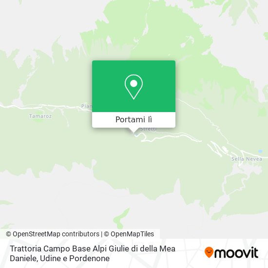 Mappa Trattoria Campo Base Alpi Giulie di della Mea Daniele