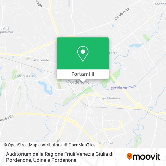 Mappa Auditorium della Regione Friuli Venezia Giulia di Pordenone