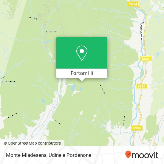 Mappa Monte Mladesena