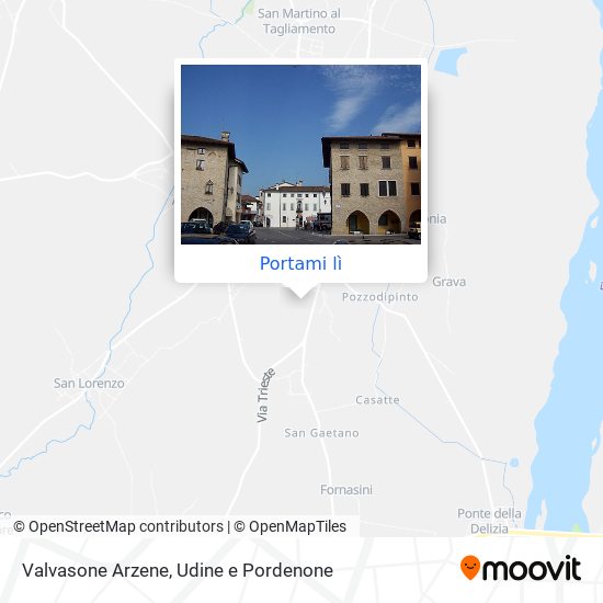 Mappa Valvasone Arzene