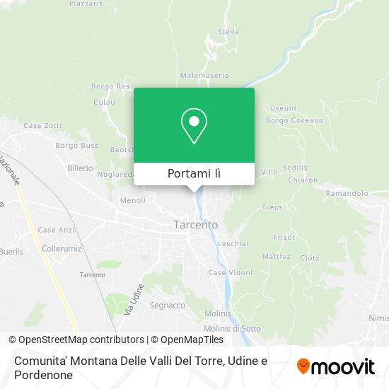 Mappa Comunita' Montana Delle Valli Del Torre