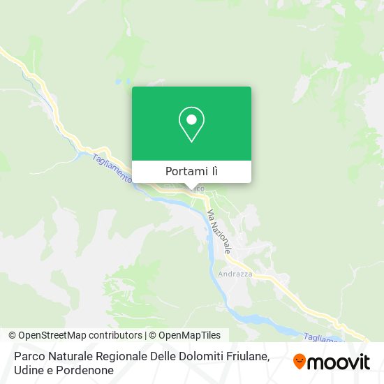Mappa Parco Naturale Regionale Delle Dolomiti Friulane