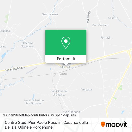 Mappa Centro Studi Pier Paolo Pasolini Casarsa della Delizia