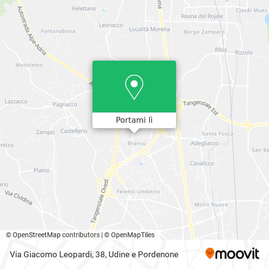 Mappa Via Giacomo Leopardi, 38