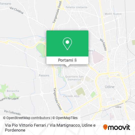Mappa Via Pio Vittorio Ferrari / Via Martignacco