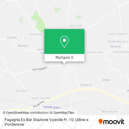 Mappa Fagagna Ex Bar Stazione V.pecile Fr. 10