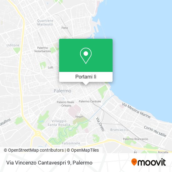 Mappa Via Vincenzo Cantavespri  9