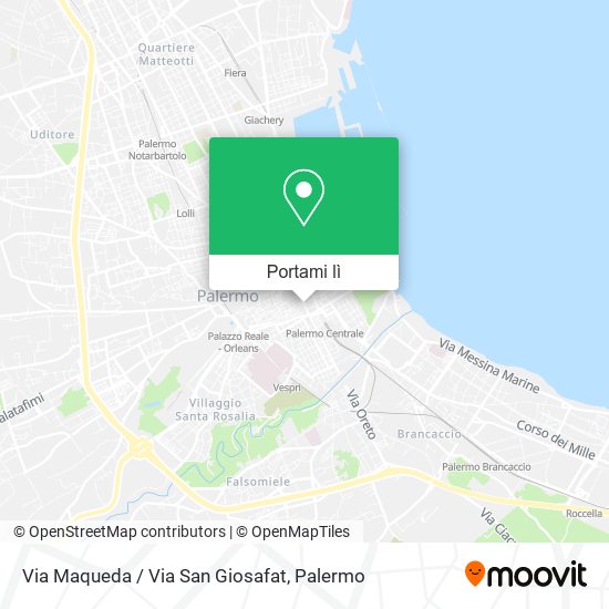 Mappa Via Maqueda / Via San Giosafat