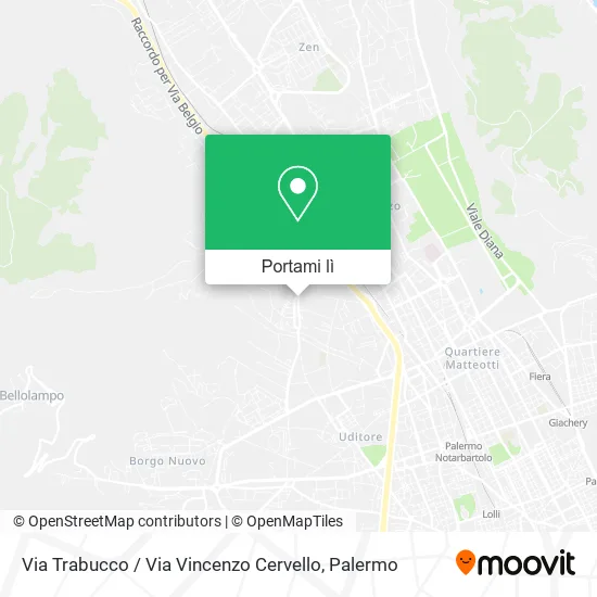 Mappa Via Trabucco / Via Vincenzo Cervello