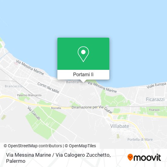Mappa Via Messina Marine / Via Calogero Zucchetto