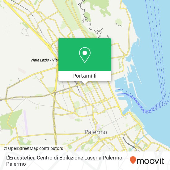 Mappa L'Eraestetica Centro di Epilazione Laser a Palermo