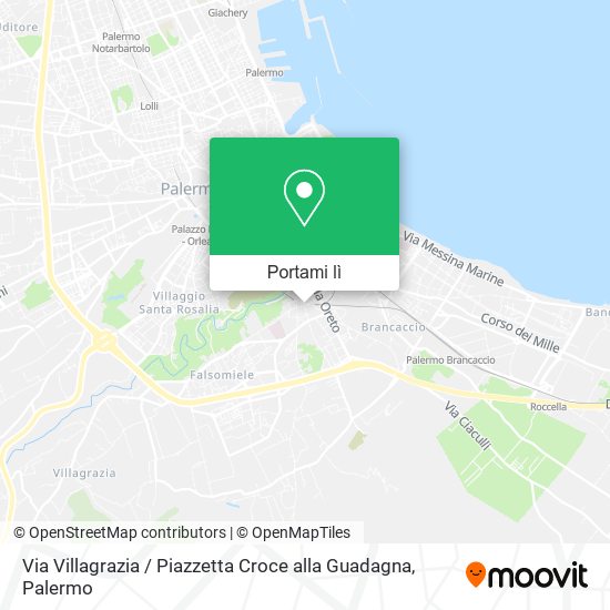 Mappa Via Villagrazia / Piazzetta Croce alla Guadagna