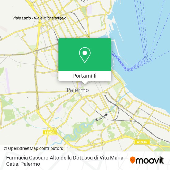 Mappa Farmacia Cassaro Alto della Dott.ssa di Vita Maria Catia