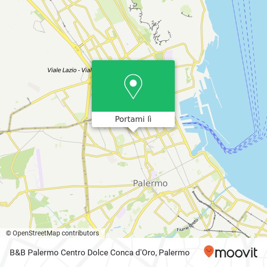 Mappa B&B Palermo Centro Dolce Conca d'Oro