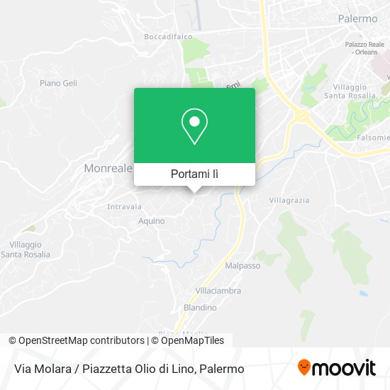 Mappa Via Molara / Piazzetta Olio di Lino