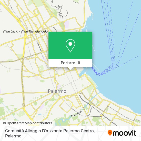 Mappa Comunità Alloggio l'Orizzonte Palermo Centro