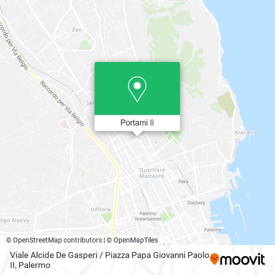 Mappa Viale Alcide De Gasperi / Piazza Papa Giovanni Paolo II