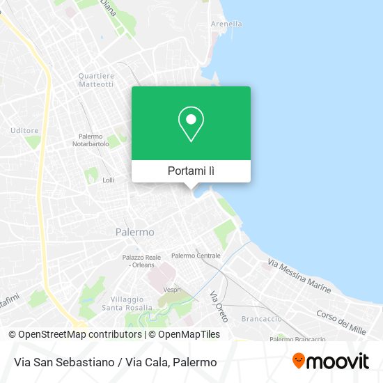 Mappa Via San Sebastiano / Via Cala