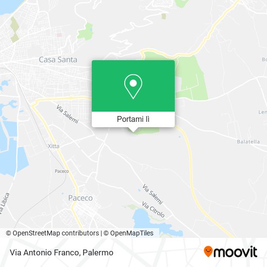 Mappa Via Antonio Franco