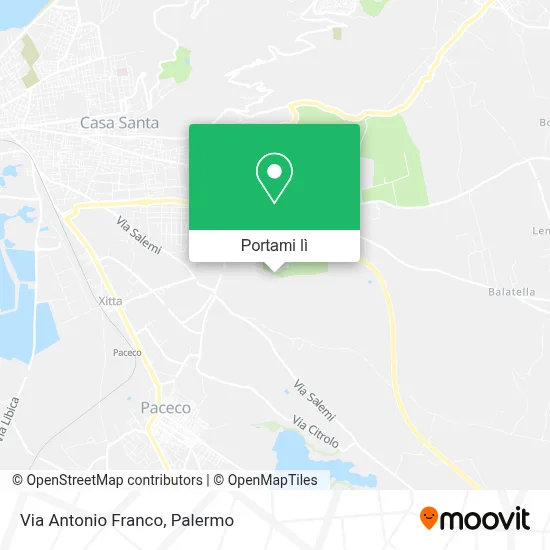 Mappa Via Antonio Franco