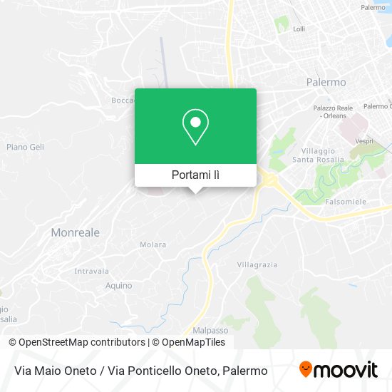 Mappa Via Maio Oneto / Via Ponticello Oneto