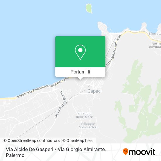 Mappa Via Alcide De Gasperi / Via Giorgio Almirante
