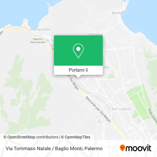 Mappa Via Tommaso Natale / Baglio Monti