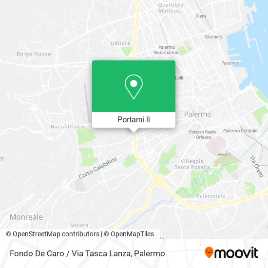 Mappa Fondo De Caro / Via Tasca Lanza