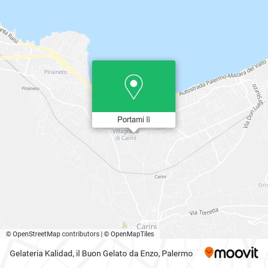 Mappa Gelateria Kalidad, il Buon Gelato da Enzo