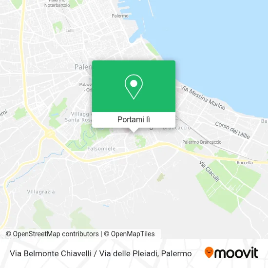 Mappa Via Belmonte Chiavelli / Via delle Pleiadi