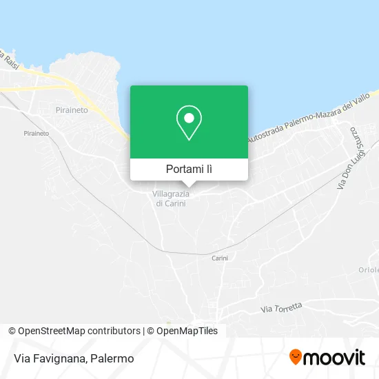 Mappa Via Favignana