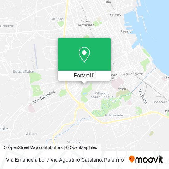 Mappa Via Emanuela Loi / Via Agostino Catalano