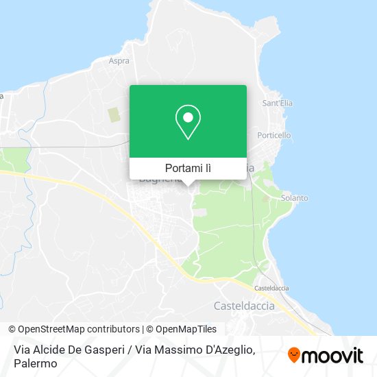 Mappa Via Alcide De Gasperi / Via Massimo D'Azeglio