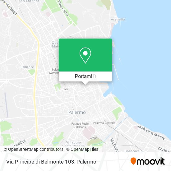 Mappa Via Principe di Belmonte  103