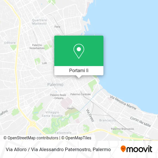 Mappa Via Alloro / Via Alessandro Paternostro