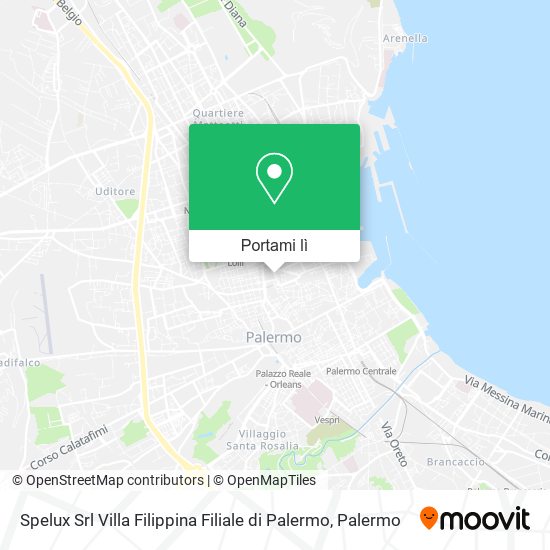 Mappa Spelux Srl Villa Filippina Filiale di Palermo